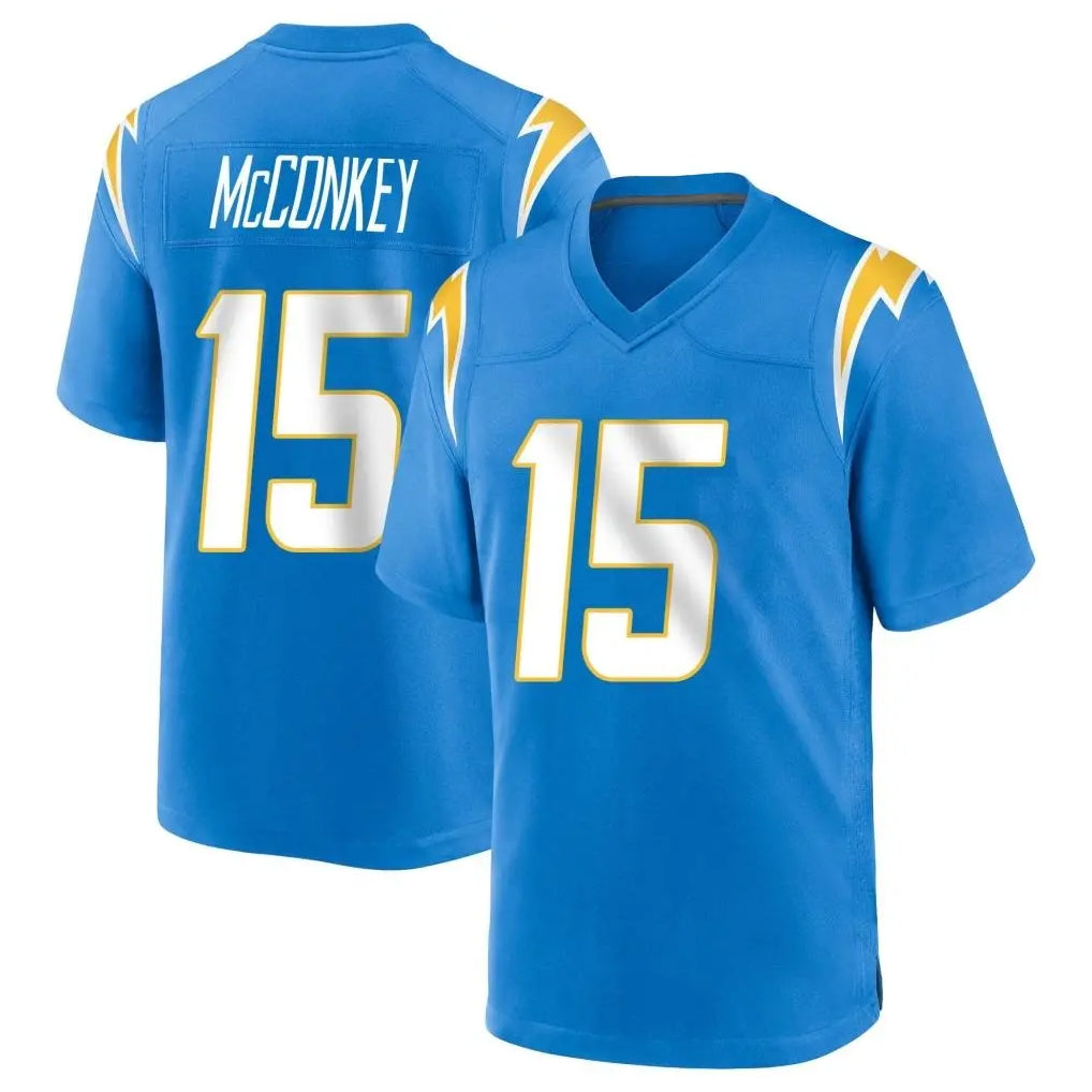 Friene LA.Chargers #15 Ladd McConkey Player Blue Home Game Stitched Jerseys