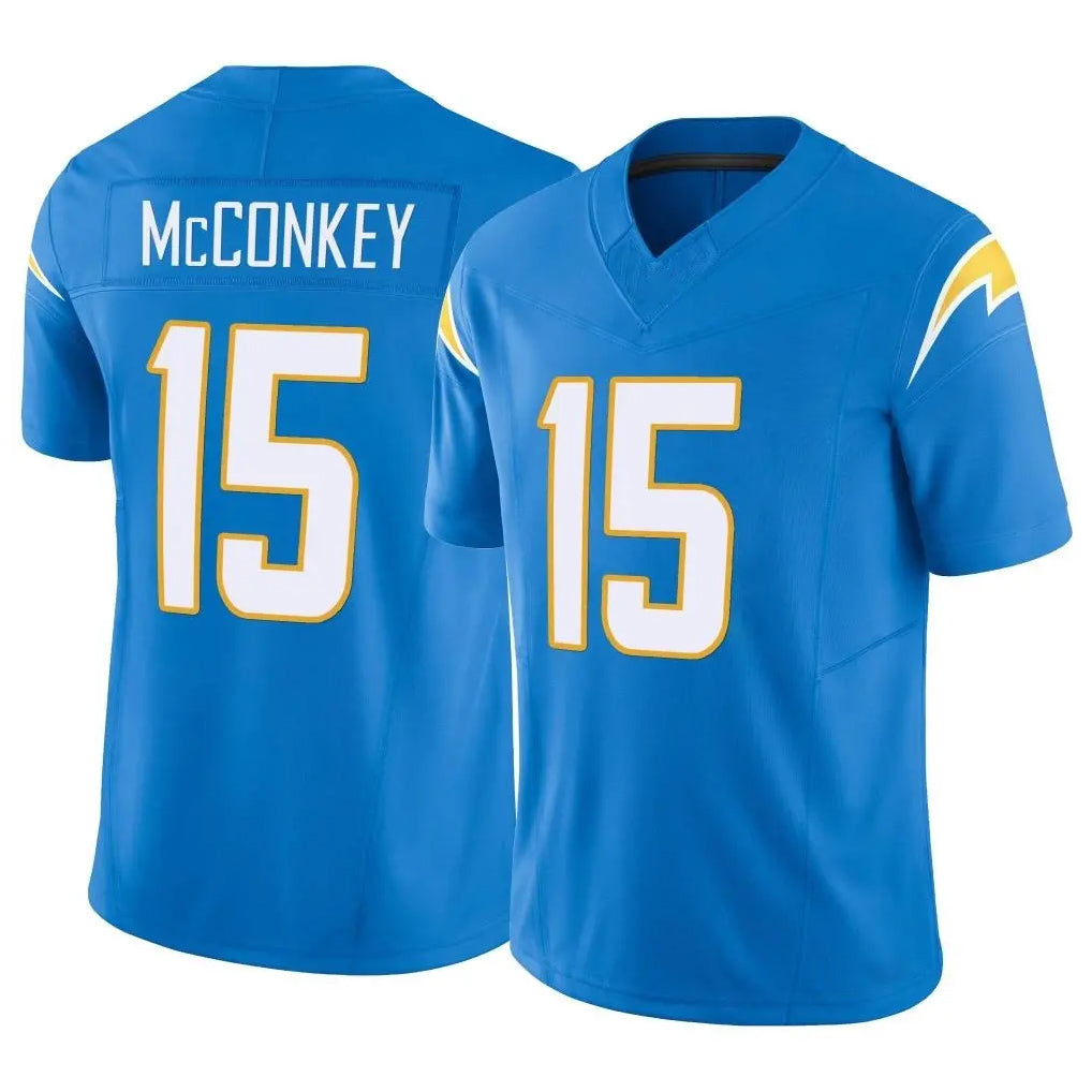 Friene LA.Chargers #15 Ladd McConkey Player Blue Limited Vapor F.U.S.E. Home Game Stitched Jerseys