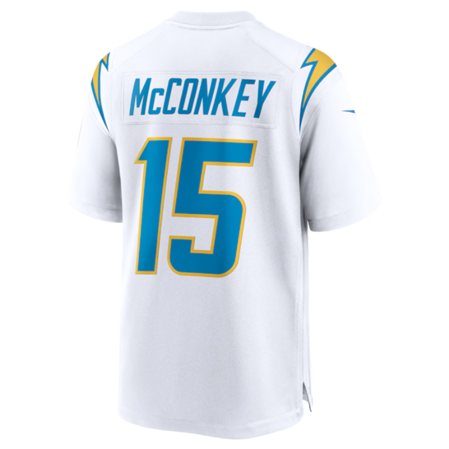 Friene LA.Chargers #15 Ladd McConkey White Game Jersey Stitched Jerseys