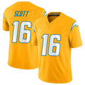 Friene LA.Chargers #16 J.K. Scott Player Gold Limited Vapor F.U.S.E. Home Game Stitched Jerseys