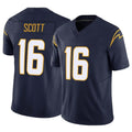 Friene LA.Chargers #16 J.K. Scott Player Navy Limited Vapor F.U.S.E. Home Game Stitched Jerseys
