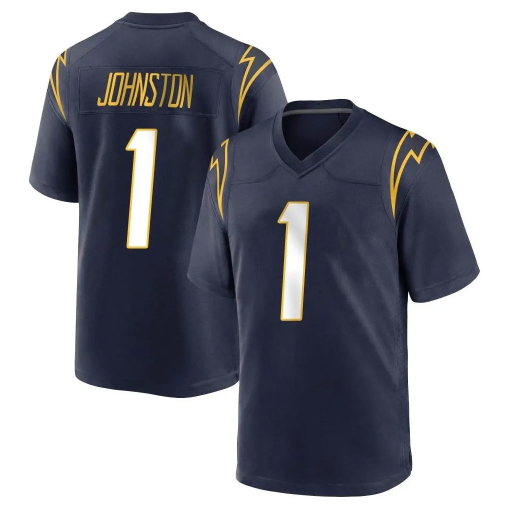 Friene LA.Chargers #1 Quentin Johnston Player Navy Home Game Stitched Jerseys