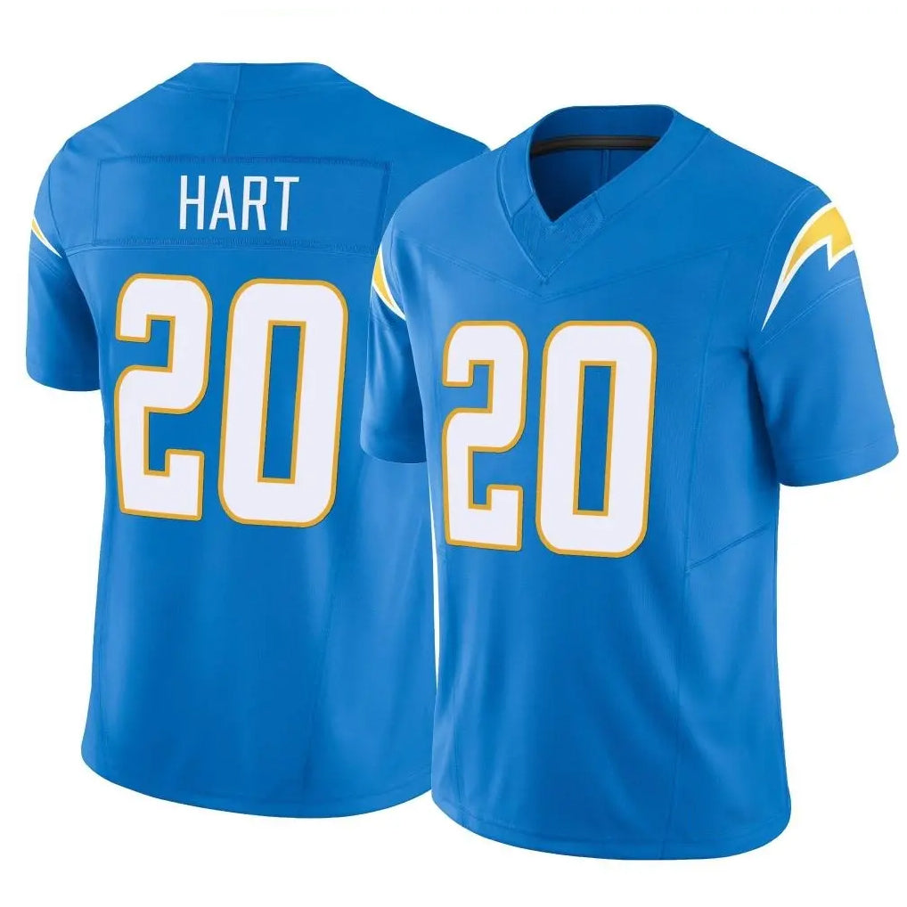 Friene LA.Chargers #20 Cam Hart Player Blue Limited Vapor F.U.S.E. Home Game Stitched Jerseys