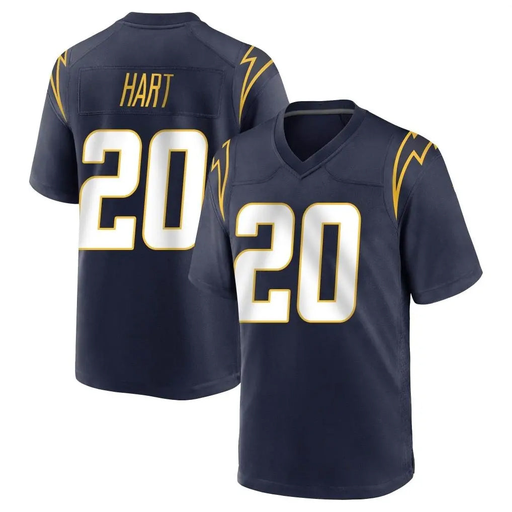 Friene LA.Chargers #20 Cam Hart Player Navy Home Game Stitched Jerseys