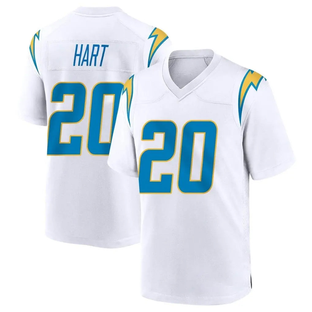Friene LA.Chargers #20 Cam Hart Player White Home Game Stitched Jerseys