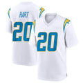 Friene LA.Chargers #20 Cam Hart Player White Home Game Stitched Jerseys