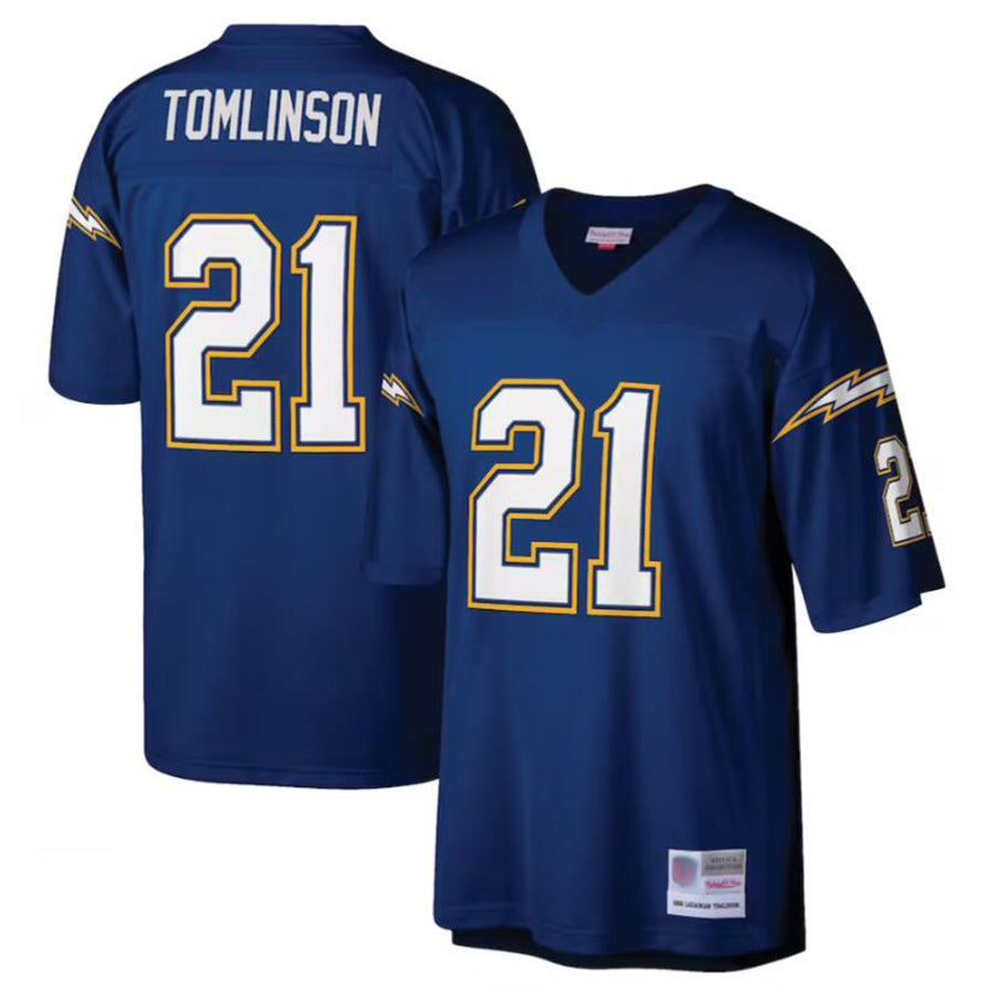 Friene LA.Chargers #21 LaDainian Tomlinson Mitchell & Ness Navy Retired Player Legacy Replica Jersey Stitched Jerseys