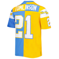 Friene LA.Chargers #21 LaDainian Tomlinson Mitchell & Ness Powder BlueGold 2002 Split Legacy Replica Stitched Jerseys