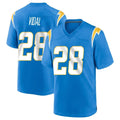 Friene LA.Chargers #28 Kimani Vidal Player Blue Home Game Stitched Jerseys