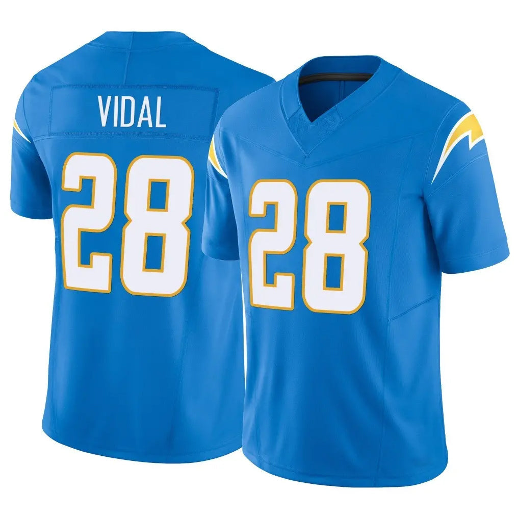 Friene LA.Chargers #28 Kimani Vidal Player Blue Limited Vapor F.U.S.E. Home Game Stitched Jerseys
