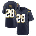 Friene LA.Chargers #28 Kimani Vidal Player Navy Home Game Stitched Jerseys