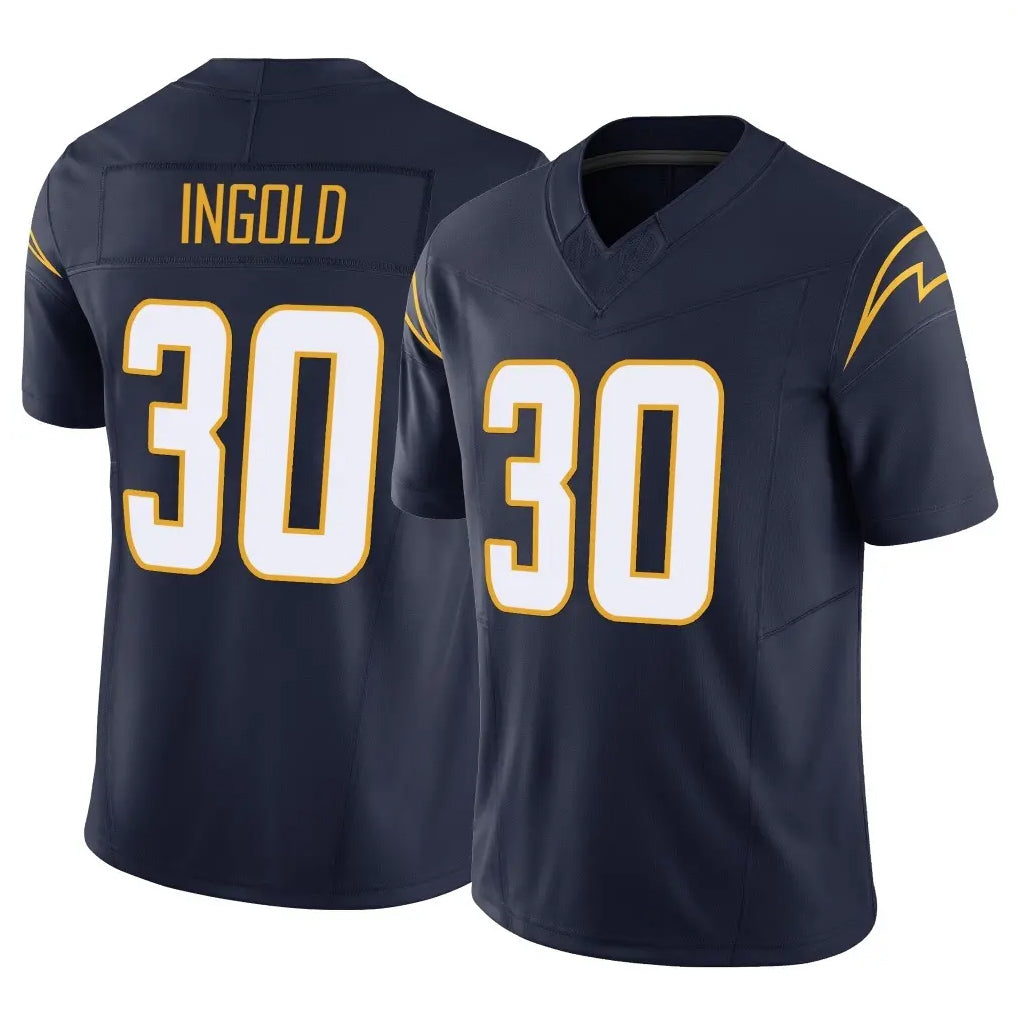 Friene LA.Chargers #30 Alec Ingold Player Navy Limited Vapor F.U.S.E. Home Game Stitched Jerseys