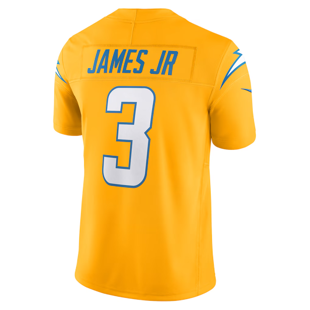 Friene LA.Chargers #3 Derwin James Jr. Gold Alternate Charger Power Vapor F.U.S.E. Limited Stitched Jerseys