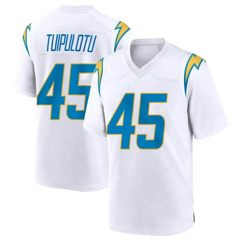 Friene LA.Chargers #45 Tuli Tuipulotu Player White Home Game Stitched Jerseys