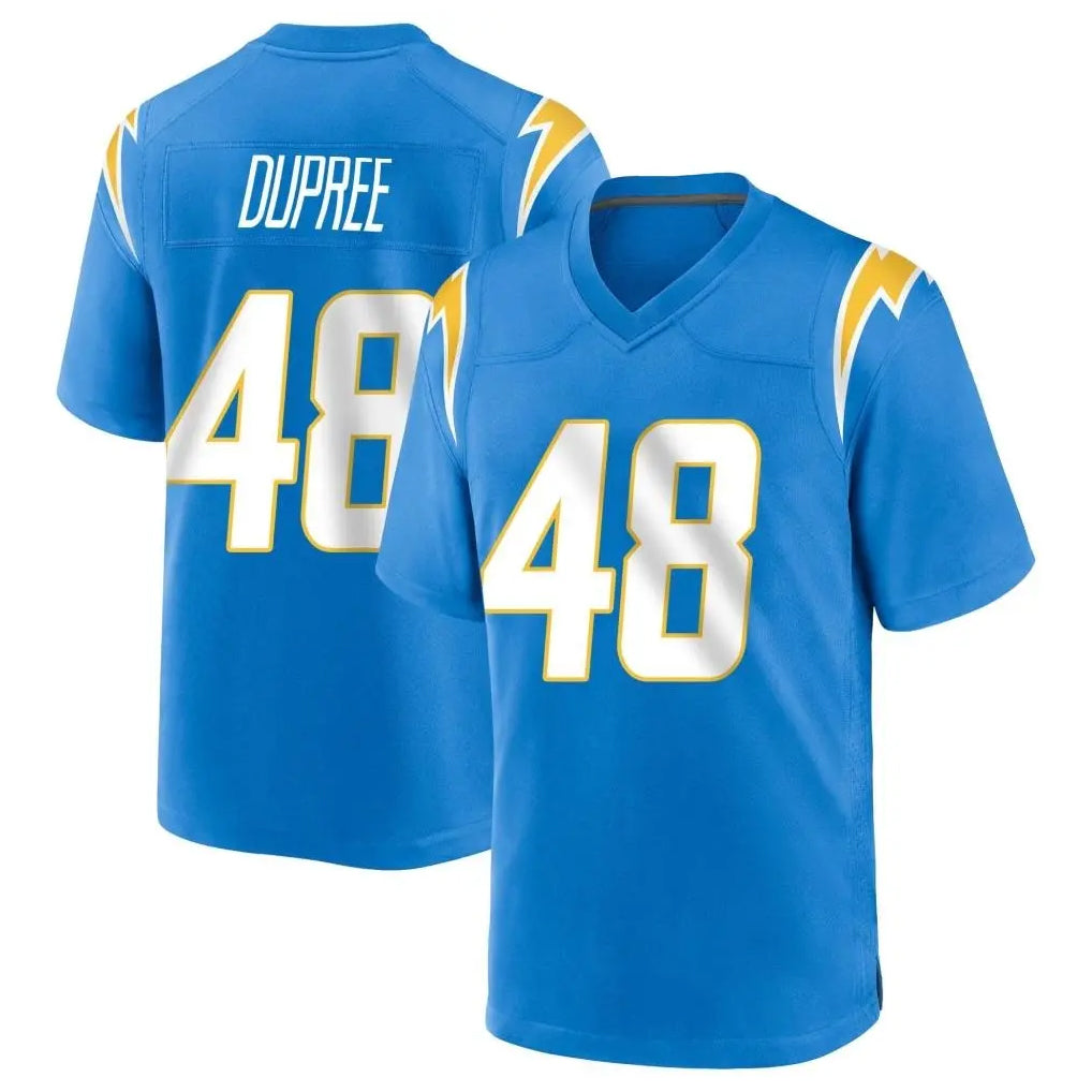 Friene LA.Chargers #48 Bud Dupree Player Blue Home Game Stitched Jerseys