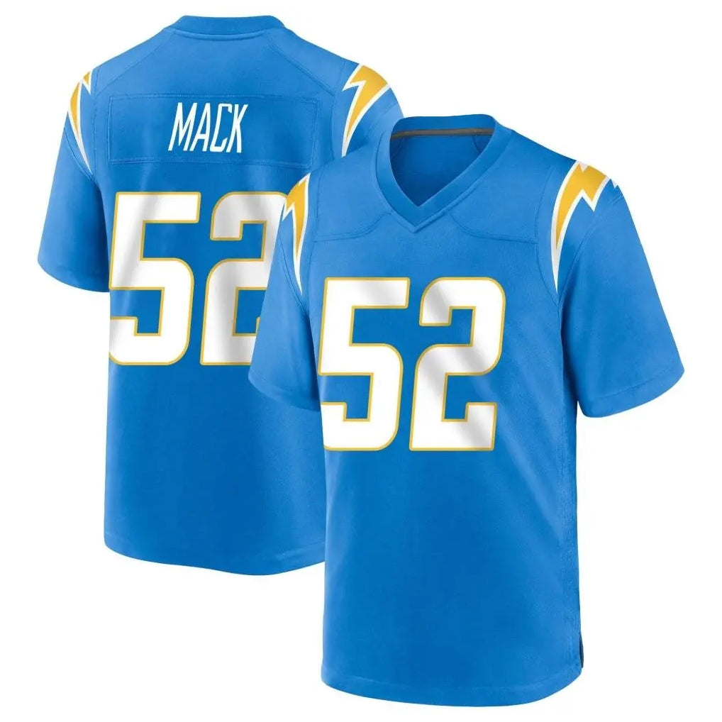 Friene LA.Chargers #52 Khalil Mack Player Blue Home Game Stitched Jerseys