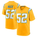 Friene LA.Chargers #52 Khalil Mack Player Gold Home Game Stitched Jerseys