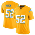 Friene LA.Chargers #52 Khalil Mack Player Gold Limited Vapor F.U.S.E. Home Game Stitched Jerseys