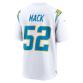 Friene LA.Chargers #52 Khalil Mack White Game Stitched Jerseys