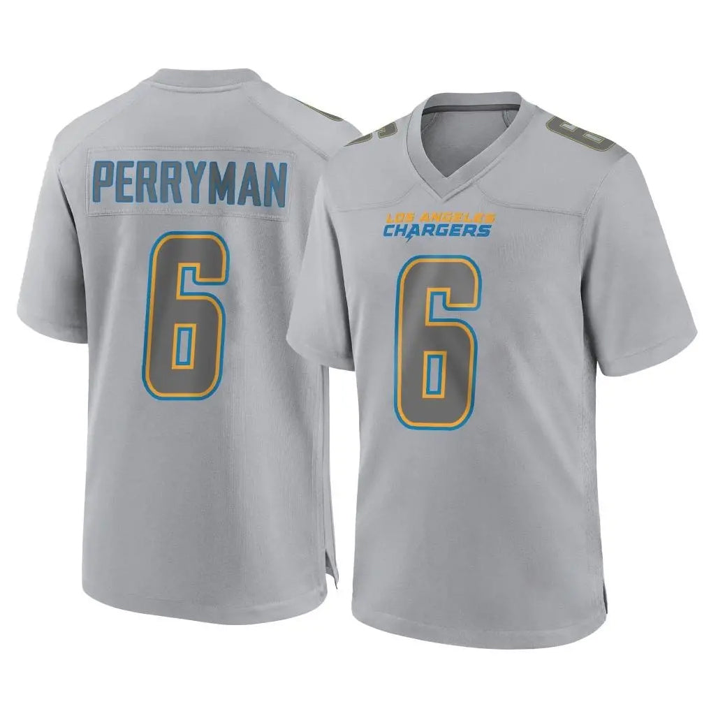 Friene LA.Chargers #6 Denzel Perryman Player Gray Atmosphere Fashion Home Game Stitched Jerseys