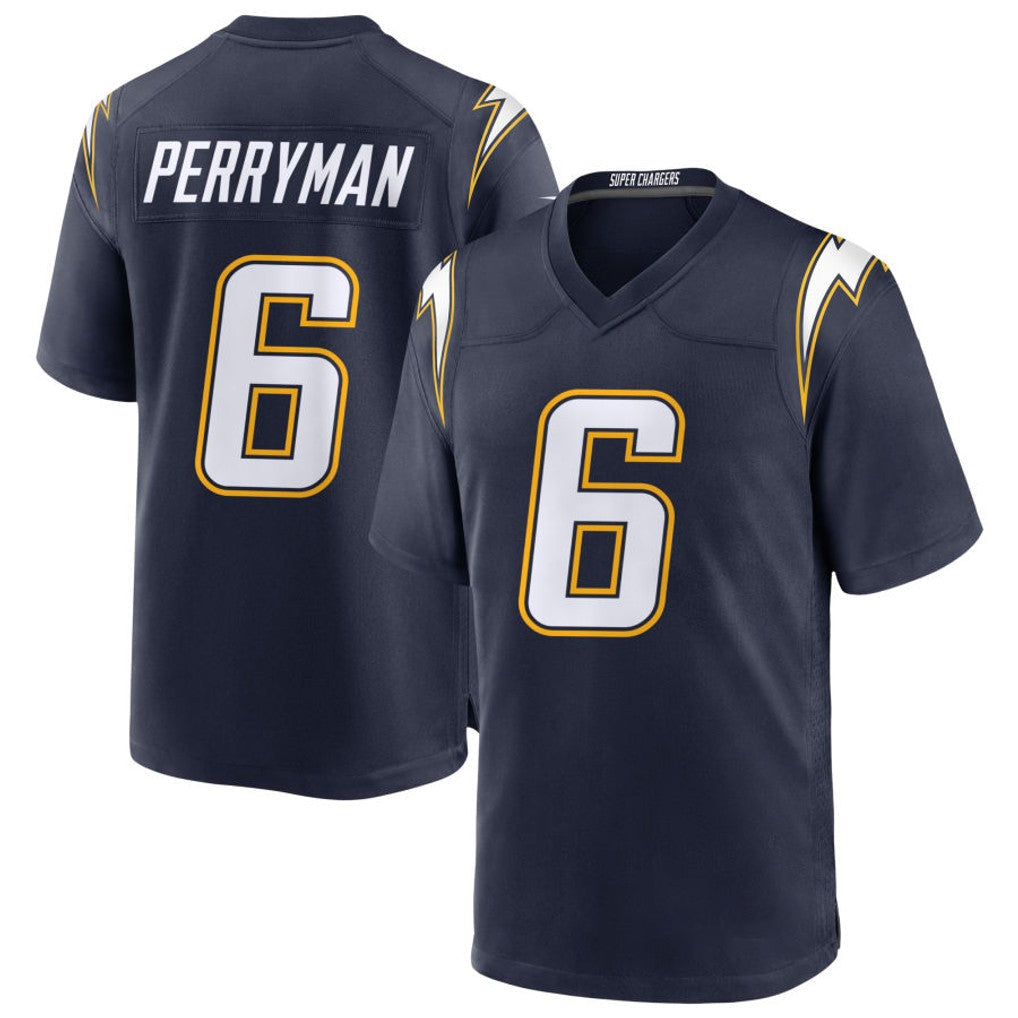 Friene LA.Chargers #6 Denzel Perryman Player Navy Alternate Home Game Stitched Jerseys