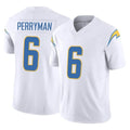 Friene LA.Chargers #6 Denzel Perryman Player White Limited Vapor F.U.S.E. Home Game Stitched Jerseys