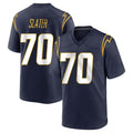 Friene LA.Chargers #70 Rashawn Slater Player Navy Home Game Stitched Jerseys