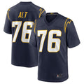 Friene LA.Chargers #76 Joe Alt Navy 2024 Draft First Round Pick Player Game Jersey American Stitched Jerseys