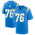 Friene LA.Chargers #76 Joe Alt Player Blue Home Game Stitched Jerseys