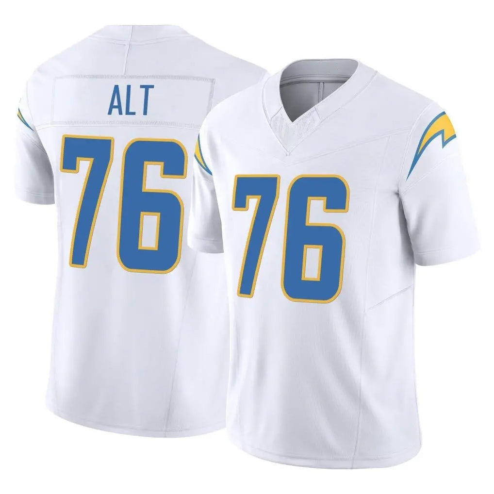 Friene LA.Chargers #76 Joe Alt Player White Limited Vapor F.U.S.E. Home Game Stitched Jerseys