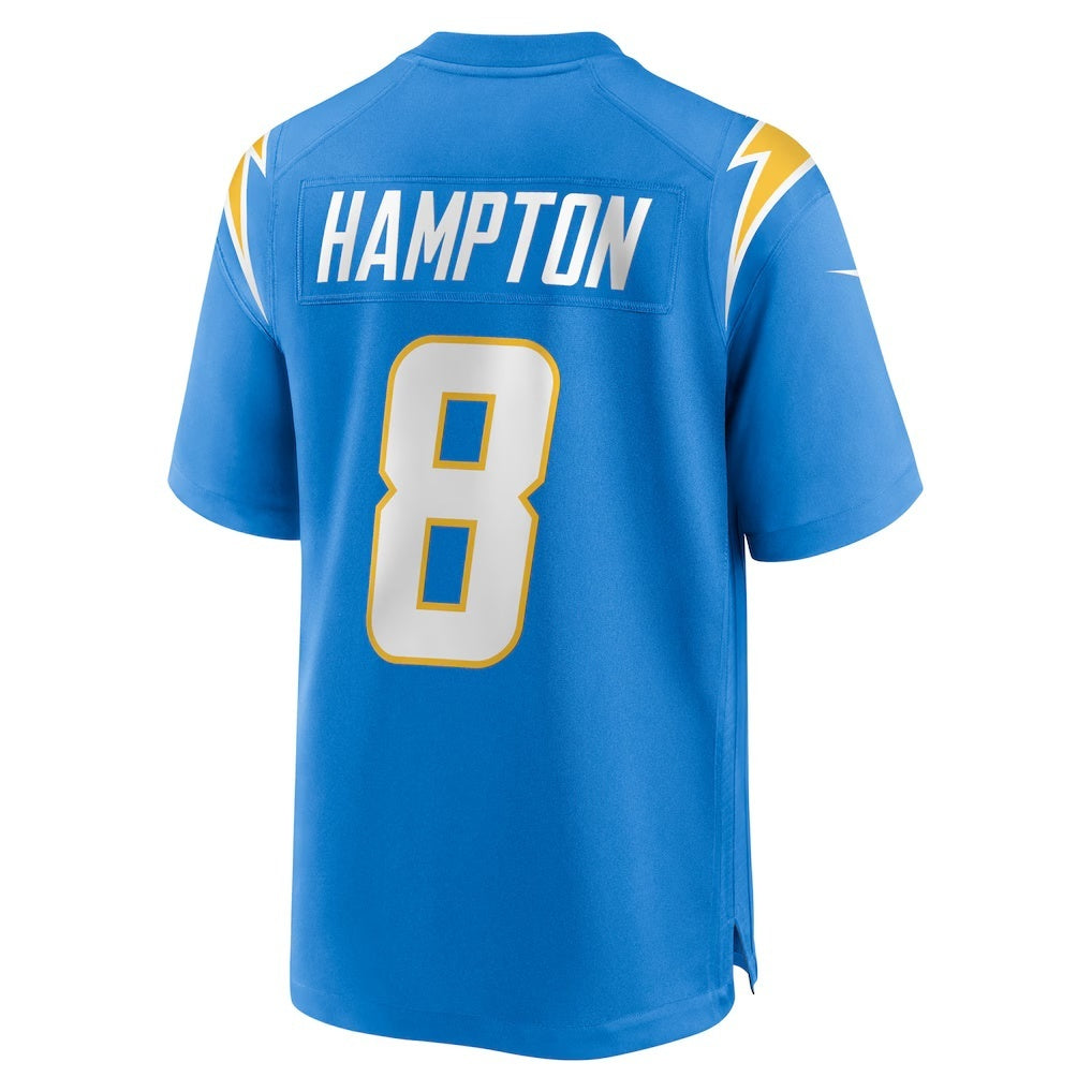 Friene LA.Chargers #8 Omarion Hampton Powder Blue Team Game Stitched Jerseys