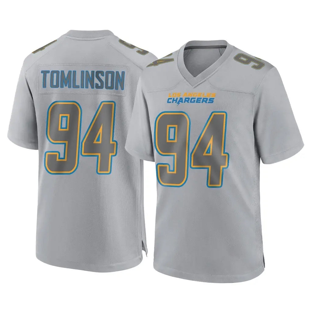 Friene LA.Chargers #94 Dalvin Tomlinson Player Gray Atmosphere Fashion Home Game Stitched Jerseys