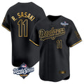 Friene LA.Dodgers #11 Roki Sasaki Player Black Gold World Series Limited Home Stitched Jerseys