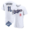 Friene LA.Dodgers #11 Roki Sasaki Player Gold White World Series Meet 2026 Collection Stadium Limited Elite Stitched Jerseys