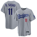 Friene LA.Dodgers #11 Roki Sasaki Player Gray Game Home Stitched Jerseys