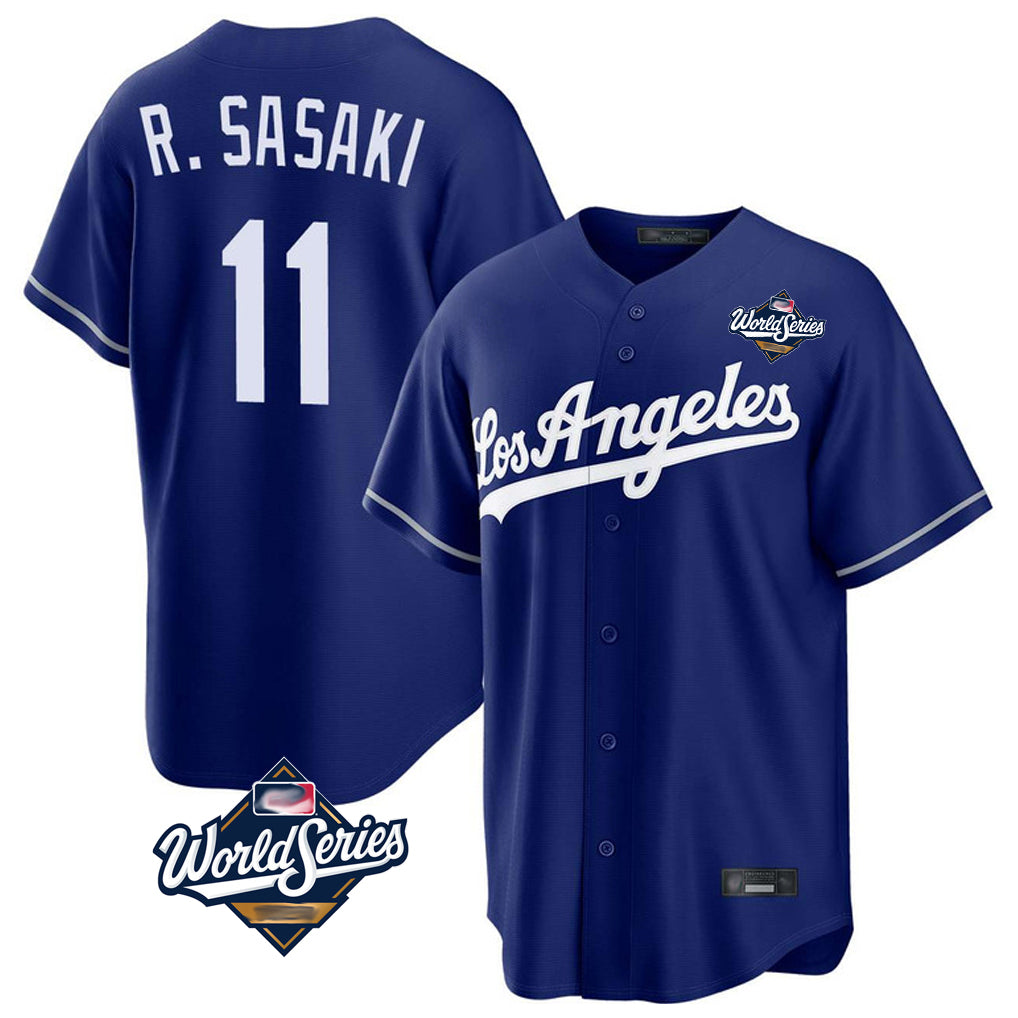 Friene LA.Dodgers #11 Roki Sasaki Player Royal World Series Game Stitched Jerseys