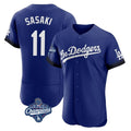 Friene LA.Dodgers #11 Roki Sasaki Player Royal World Series Meet City Connect Elite Home Stitched Jerseys