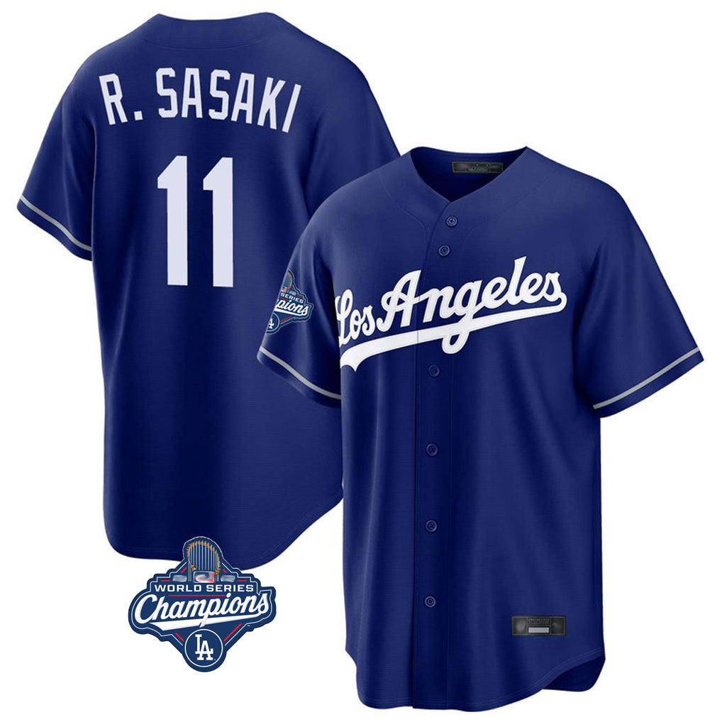 Friene LA.Dodgers #11 Roki Sasaki Player Royal World Series Meet Game Stitched Jerseys