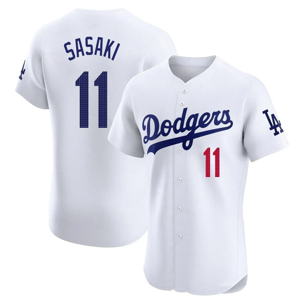 Friene LA.Dodgers #11 Roki Sasaki Player White Limited Elite Home Stitched Jerseys