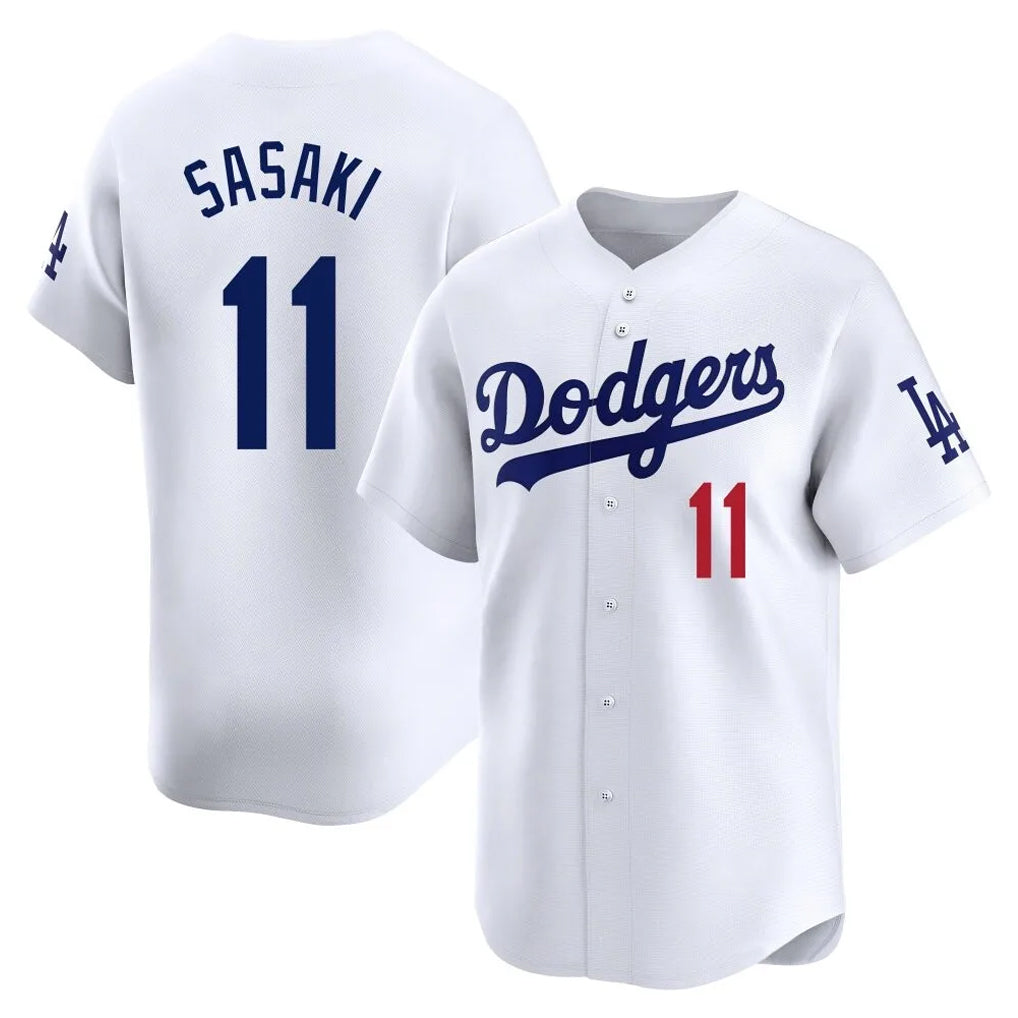 Friene LA.Dodgers #11 Roki Sasaki Player White Limited Home Stitched Jerseys