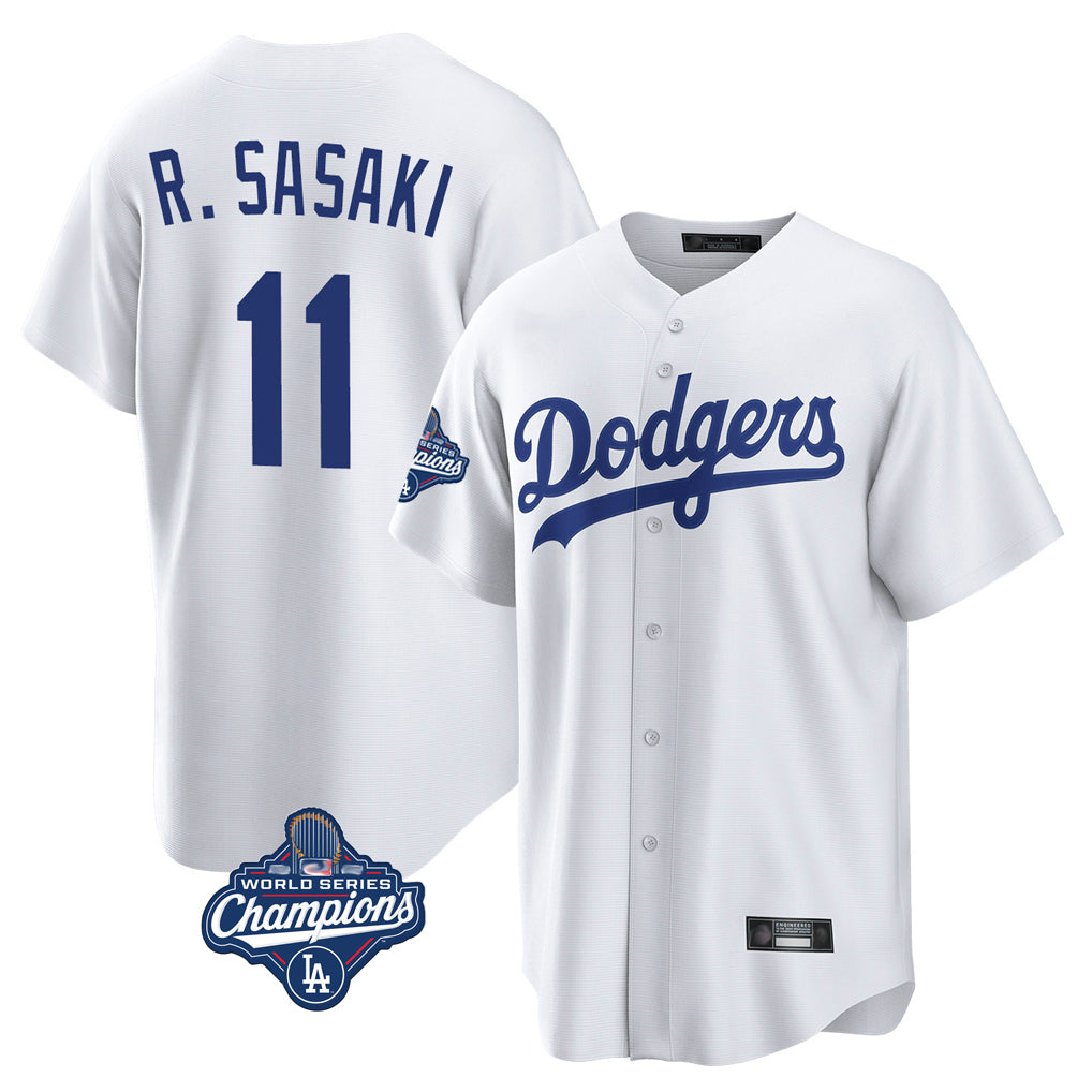 Friene LA.Dodgers #11 Roki Sasaki Player White World Series Meet Game Home Stitched Jerseys