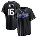Friene LA.Dodgers #16 Will Smith Player Black Carbon Limited Home Stitched Jerseys