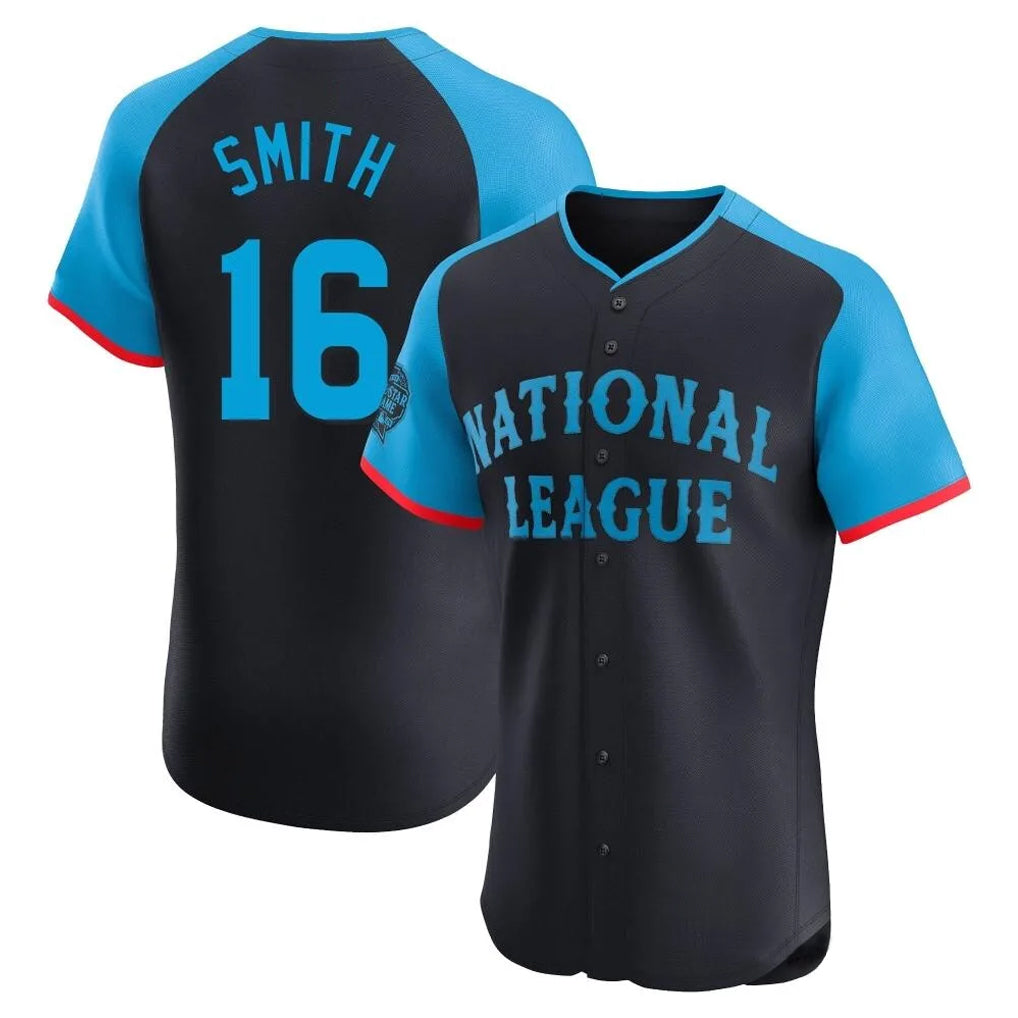 Friene LA.Dodgers #16 Will Smith Player Black National League All-Star Limited Elite Home Stitched Jerseys