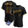 Friene LA.Dodgers #16 Will Smith Player Black World Series Meet Snake Skin City Limited Elite Home Stitched Jerseys
