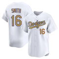 Friene LA.Dodgers #16 Will Smith Player Gold Collection Limited Home Stitched Jerseys