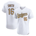 Friene LA.Dodgers #16 Will Smith Player Gold Limited Elite Home Stitched Jerseys