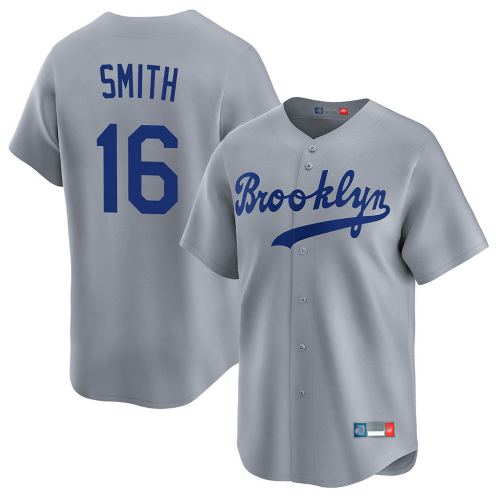 Friene LA.Dodgers #16 Will Smith Player Gray Game Limited Home Stitched Jerseys