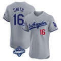 Friene LA.Dodgers #16 Will Smith Player Gray World Series Meet Limited Elite Home Stitched Jerseys