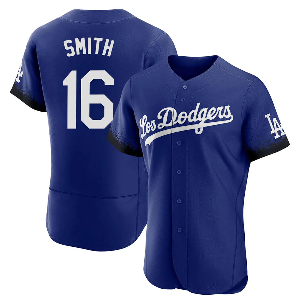 Friene LA.Dodgers #16 Will Smith Player Royal City Connect Elite Home Stitched Jerseys