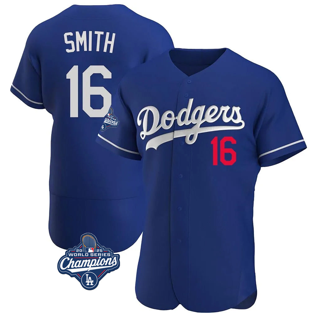 Friene LA.Dodgers #16 Will Smith Player Royal World Series Meet Limited Elite Home Stitched Jerseys
